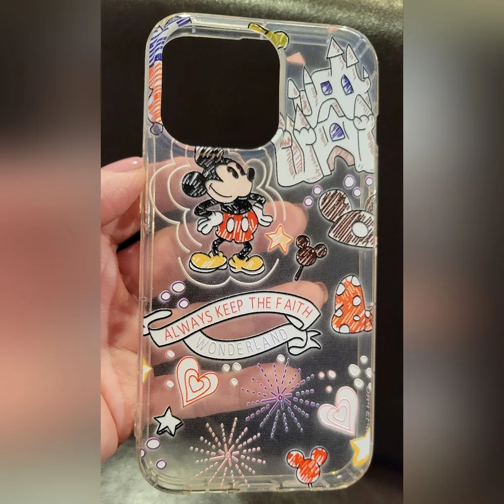 Clear Cover for iPhone 13 Pro Cute Soft Case, Mickey Castle